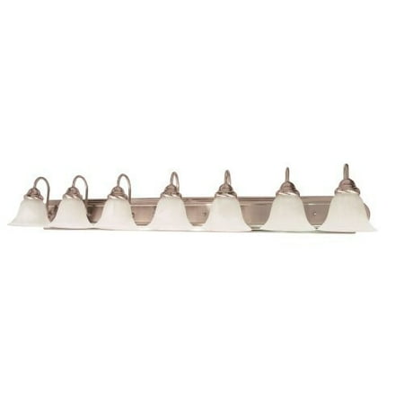

Nuvo 60/291 Ballerina Seven Light 48-Inch Vanity with Alabaster Glass Brushed Nickel []
