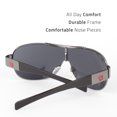 thumbnail image 6 of Khan Mens Designer Shield Wrap Around Large Sunglasses Fashion Shades Retro, 6 of 10