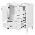 thumbnail image 6 of Harper & Bright Designs 30" White Bathroom Vanity Cabinet with Sink Combo Set, Bathroom Storage Cabinet with a Soft Closing Door and 3 Drawers, Solid Wood Frame, 6 of 14