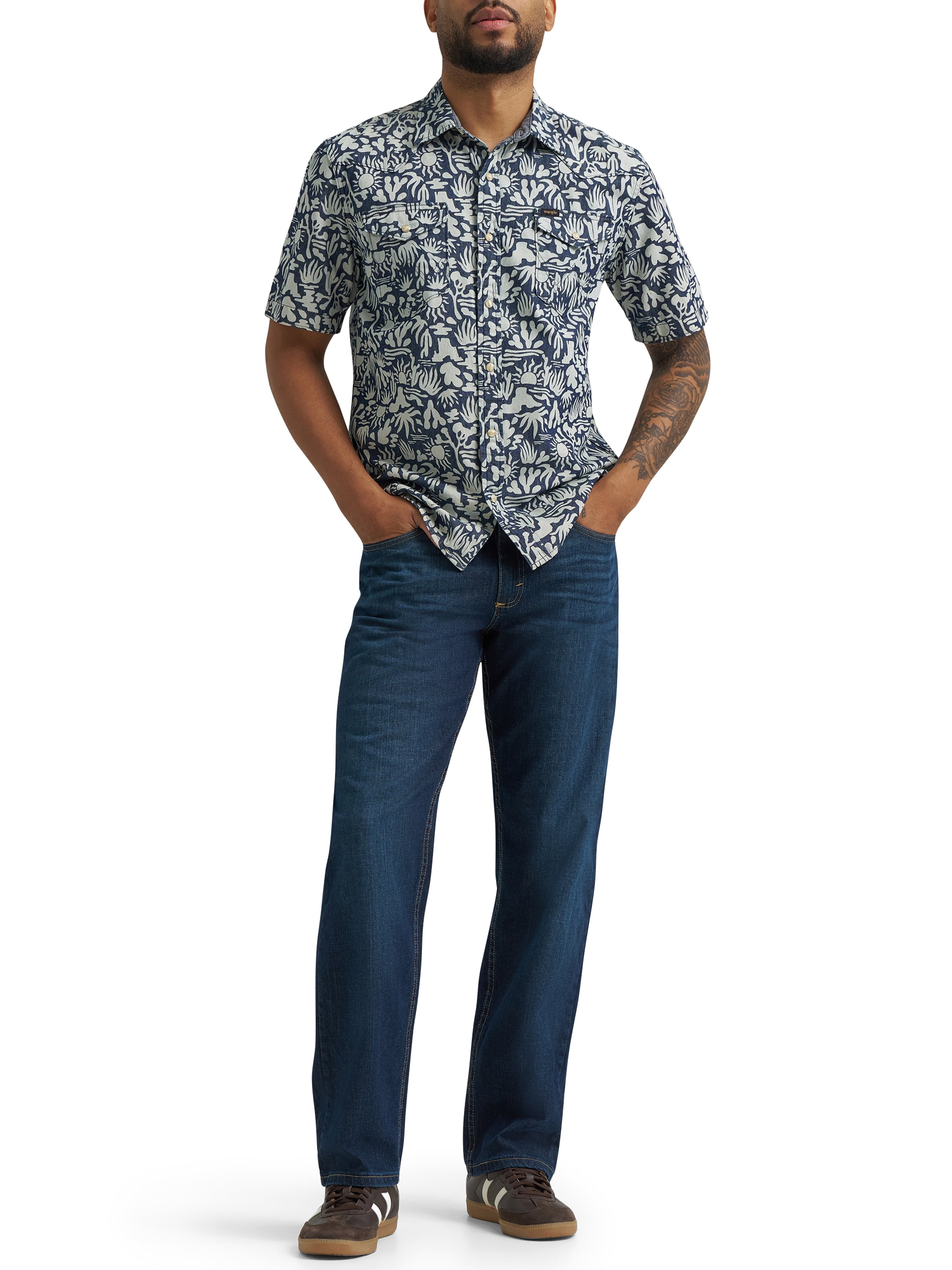 Wrangler® Men's Western Inspired Short Sleeve Shirt