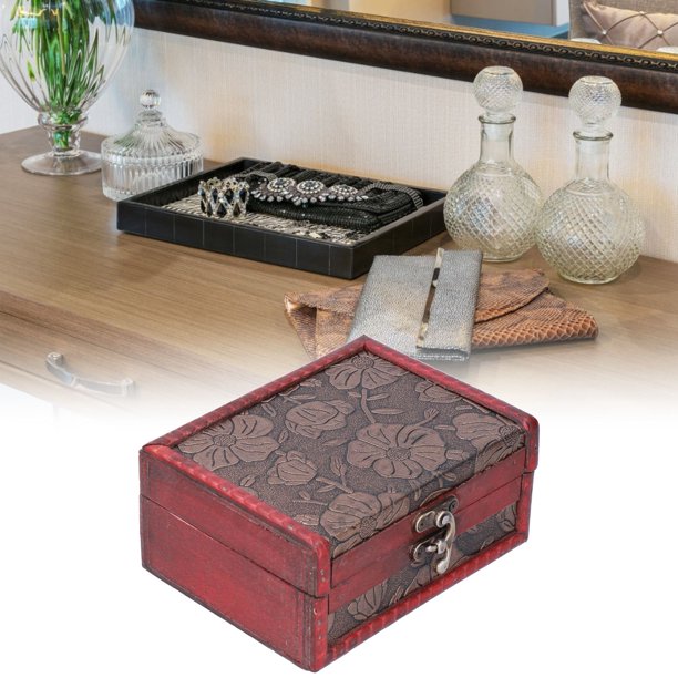 Organizador De Joyero, Joyero De Madera De Mano De Obra Sofisticada, Hermoso Y único Para Decoración, Almacenamiento Y Accesorios