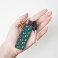 thumbnail image 4 of Wukai Frog and Mushrooms Print Leather Car Keychain, Universal Key Fob Keychain, Leather Key Chain Holder for Men and Women,360 Degree Rotatable, 4 of 5