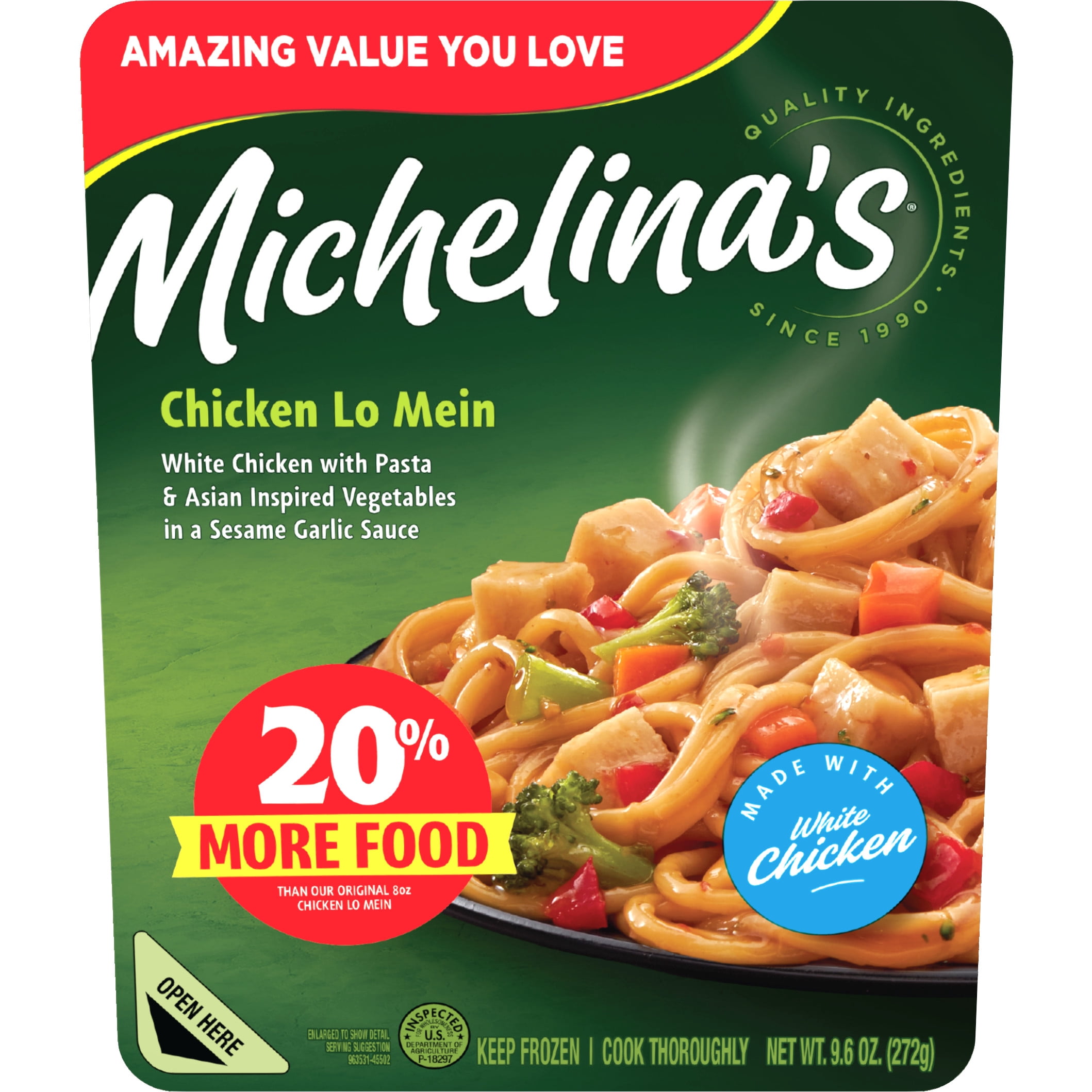 Michelina's Chicken Lo Mein Meal 9.6oz (Frozen Dinner)