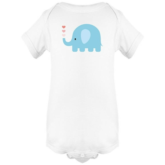 Adorable Elephant And Hearts Bodysuit Infant -Image by Shutterstock, 6 Months