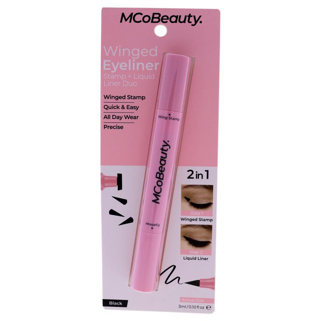 Sello delineador de ojos alado MCoBeauty Liquid Liner Duo Negro 0.1oz