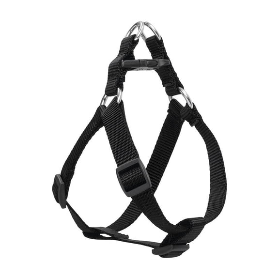 LupinePet Basic Solids Black Black Nylon Dog Harness