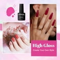 thumbnail image 4 of Kit de esmalte en gel JODSONE de 23 piezas con glitter rojo y rosa, 4 of 7