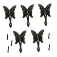 thumbnail image 1 of 5 piezas soportes de pared Schwerdes estables estables gancho de toalla de toalla de mariposa habitaciones regalos adornos organizador de stager de co, 1 of 9