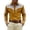 Gold, variant on Men's Western Style Print Long Sleeve Casual Shirt, Turndown Collar Button Down Top, Comfortable Olive Green Cowboy Shirt for Daily Wear, Outdoor Relaxation