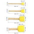 thumbnail image 2 of Uxcell Paint Sponges for Painting, 40 Pack Assorted Size Round Painting Sponge Foam Brush Wooden Handle, Yellow, 2 of 6