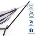 thumbnail image 5 of COZONY 2-Person Hammock with Steel Stand, 450lb Capacity, Portable Cotton Rope Bed, Carry Bag Included, 5 of 9