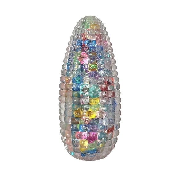 Corn Cob Squeezable Stress Ball Desk Decor, Glitter Soft Fidget Toy Squishy Tabletop Ornament for Home & Office Decoration Gifts ﻿