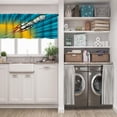 thumbnail image 3 of LALILO Kitchen Curtain Valance Rocket Flying Space Comic Book Rod Pocket Window Curtain 52"x 18" Set of 2, 3 of 7