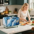 thumbnail image 4 of Renewold Toaster Oven Cover Stain-Resistant Air Fryer Smart Oven Protector with Storage Pockets Easy Clean Kitchen Appliance Accessories, 18.5 x 14.5 x 9 Inches, Marble Blue White, 4 of 7