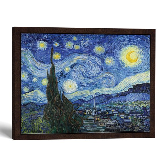 Starry Night Van Gogh Canvas Wall Art, Blue Sky Decor