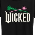thumbnail image 3 of Wicked: Part 2 -  Wand And Broomstick Logo - Women's Short Sleeve Graphic T-Shirt, 3 of 5