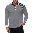 thumbnail image 3 of Havenx 4th Of July Polo Shirts for Men American Flag Button Down Polo Shirt Short Sleeve Golf Shirts Patriotic Independence Day 4th Of July Clothes,Light Gray 3XL, 3 of 3