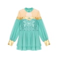 thumbnail image 5 of iiniim Kids Girls Arabian Princess Dance Sequins Leotard Dress Festival Party Costume Light Green 8, 5 of 7