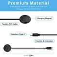 thumbnail image 3 of KOMI [2-Pack] Charger Compatible for Google Pixel Watch 2 / Fitbit Ace LTE Replacement Charging Cable. (3.3Ft/100cm) [Not for Pixel Watch 1] (Black, Type-C), 3 of 5