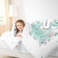 thumbnail image 3 of Manfei Cartoon Halloween Ghost Queen Comforter Set 3 Pieces, Cute Bow Flower Pumpkin Comforter Sets Queen, Mint Green White,Reversible,1 Comforter and 2 Pillowcases, 3 of 6