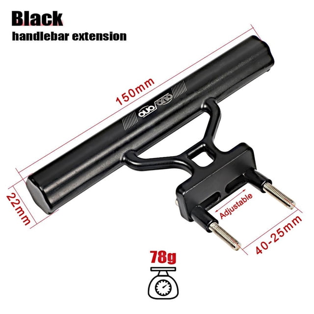 GLFILL Bike Bar Extension Handle Bar Bracket Handlebar Extender Lightweight and Sturdy Handlebar Extension Frame Enhance Your Ride Black