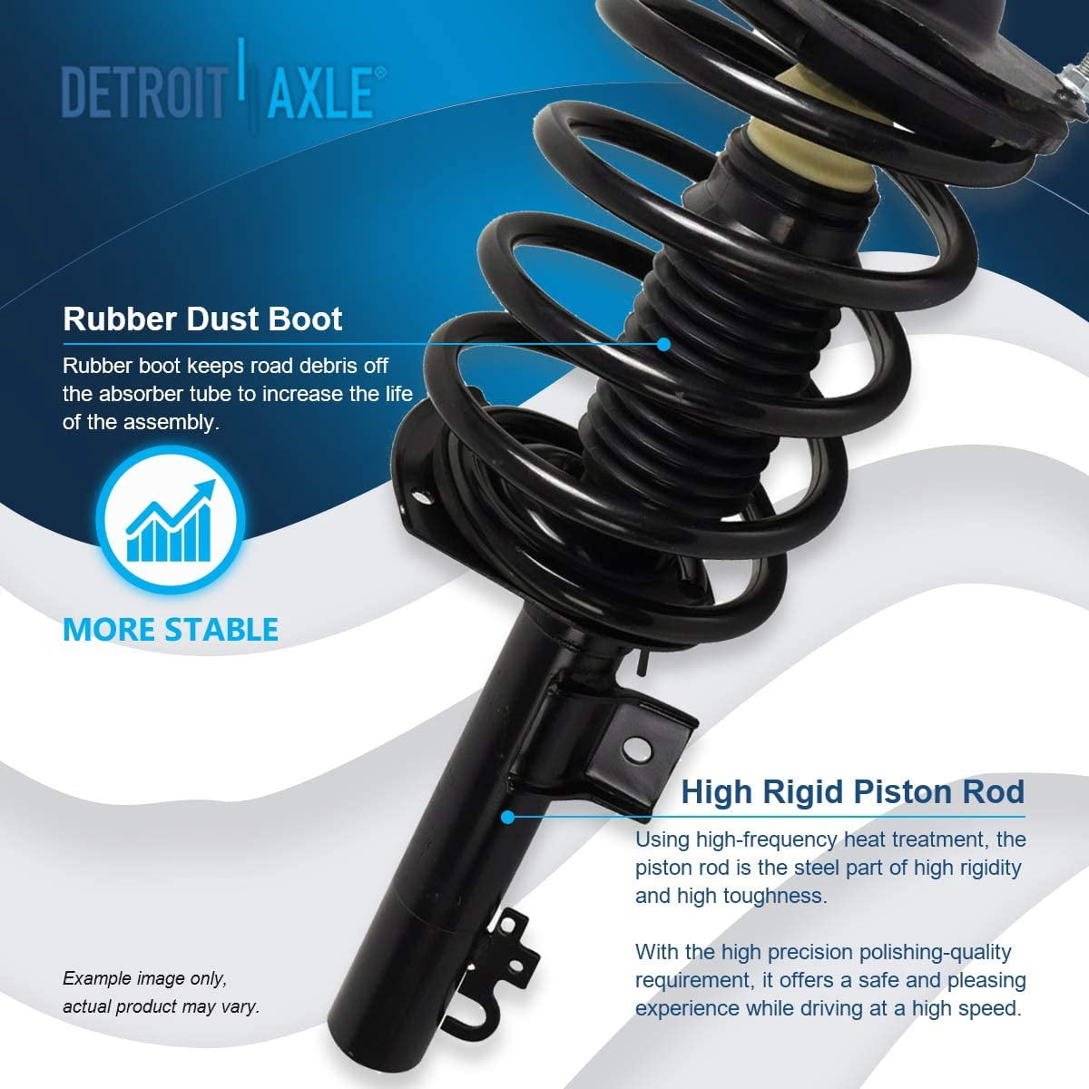 Detroit Axle - Front 16pc Suspension Kit 1996-2007 Ford Taurus Mercury Sable Sedan, 2 Struts Assembly 2 Lower Ball Joints 4 Sway Bars Front & Rear 4 Outer and Inner Tie Rods 2 Boots Replacement
