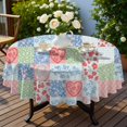thumbnail image 4 of Pioneer Flower Floral Print Pattern Round Tablecloth 60 X 60 Inch, Wrinkle Resistant Wipeable Table Cloth for Kitchen Dining Picnic Patio Party, 4 of 6