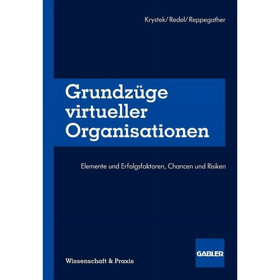 GrundzÃ¼ge Virtueller Organisationen: Elemente Und Erfolgsfaktoren, Chancen Und Risiken, (Paperback)
