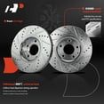 thumbnail image 5 of A-Premium 11.69 inch (296.9mm) Front Drilled and Slotted Disc Brake Rotors + Ceramic Pads Kit Compatible with Select Mazda Models - CX-5 CX5 2016-2021, 6-PC Set, 5 of 8