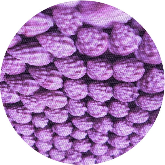 Ahgly Company Machine Washable Indoor Round Transitional Violet Purple Area Rugs, 5' Round