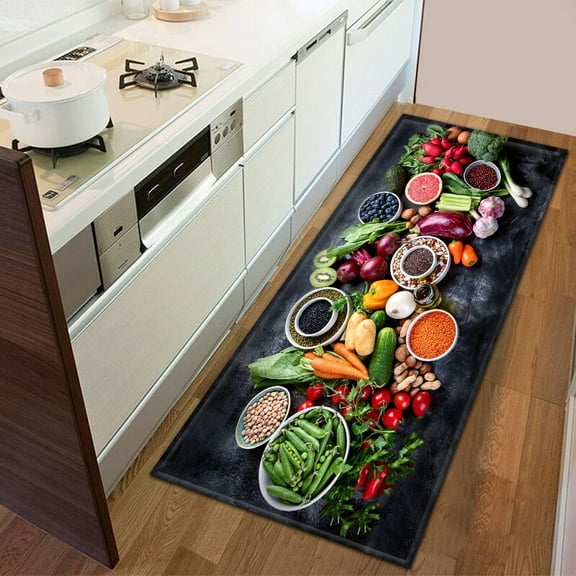 Kitchen Floor Carpet Rug Long Entrance Door Mat Bedroom Hallway Balcony Bathroom Anti-Slip Living Room Flannel Modern Home Decor
