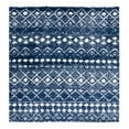 thumbnail image 2 of SAFAVIEH Berber Fringe Vinal Aztec Shag Area Rug, Navy/Ivory, 6'7" x 6'7" Square, 2 of 11