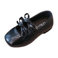 thumbnail image 2 of YHAJDS Girls Bow Flats Solid Color Slip On Dance Performance Princess Shoes, 2 of 5