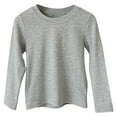 thumbnail image 2 of Spazoro Childs Girls Sweatshirts, Long Sleeve Solid Color Crew Neck Fall Winter Toddlers Kids Tops for Girls Boys Gray Size 9-10T, 2 of 4