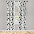 thumbnail image 3 of Ambesonne Bulldog Curtains, Doodle Faces Pawprints, Pair of 28"x95", Pale Grey White, 3 of 5