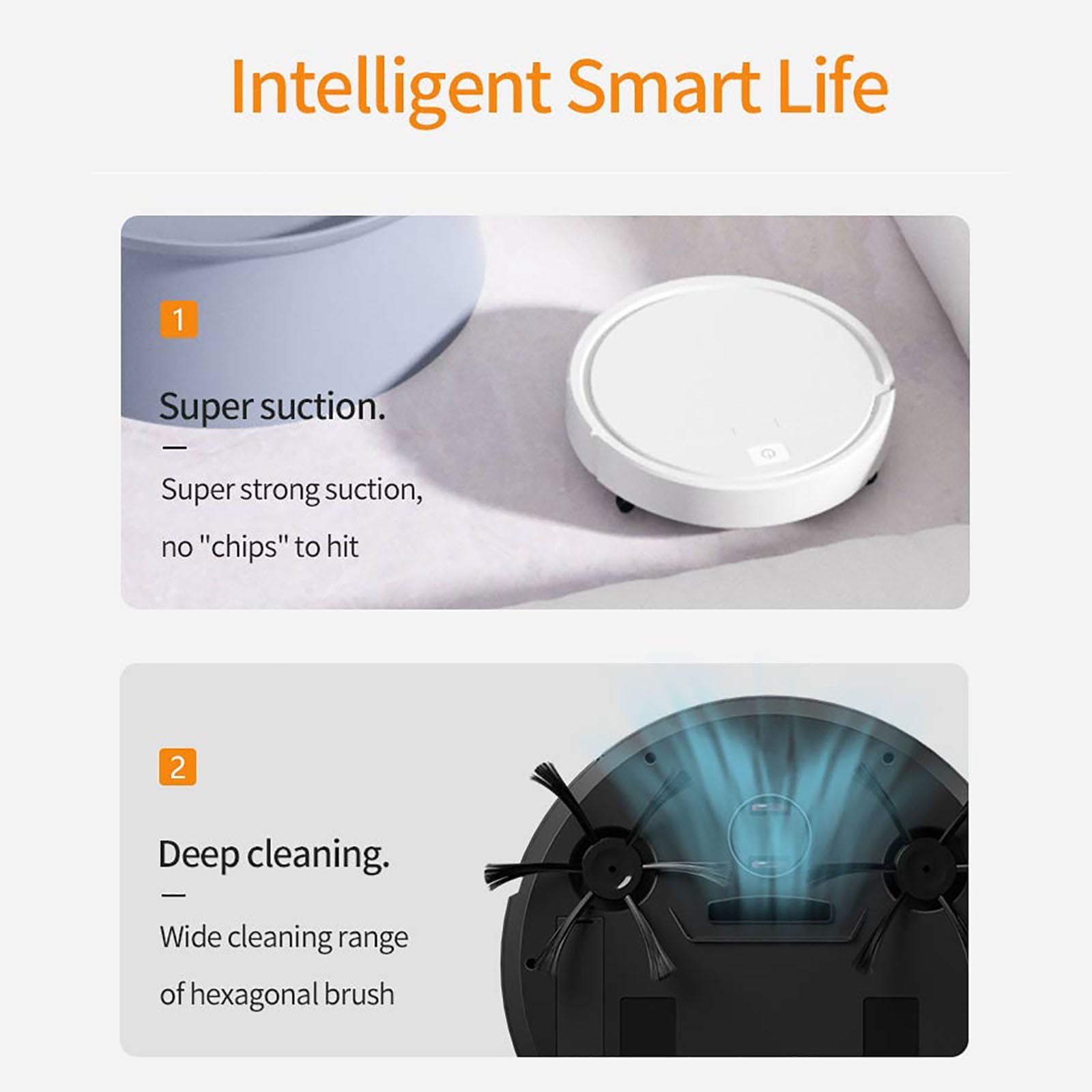 Matoen Robot Vacuum and Mop Combo, Works with WiFi, Remote Control, Automatic Self-Charging Robotic Vacuum Cleaner, for Pet Hair, Hard Floor, Low Carpet