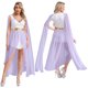 thumbnail image 3 of Trajes de Cosplay de Halloween de princesa griega para mujer, capa con manga y lentejuelas, bata con abertura frontal, disfraz de Cosplay, 3 of 5