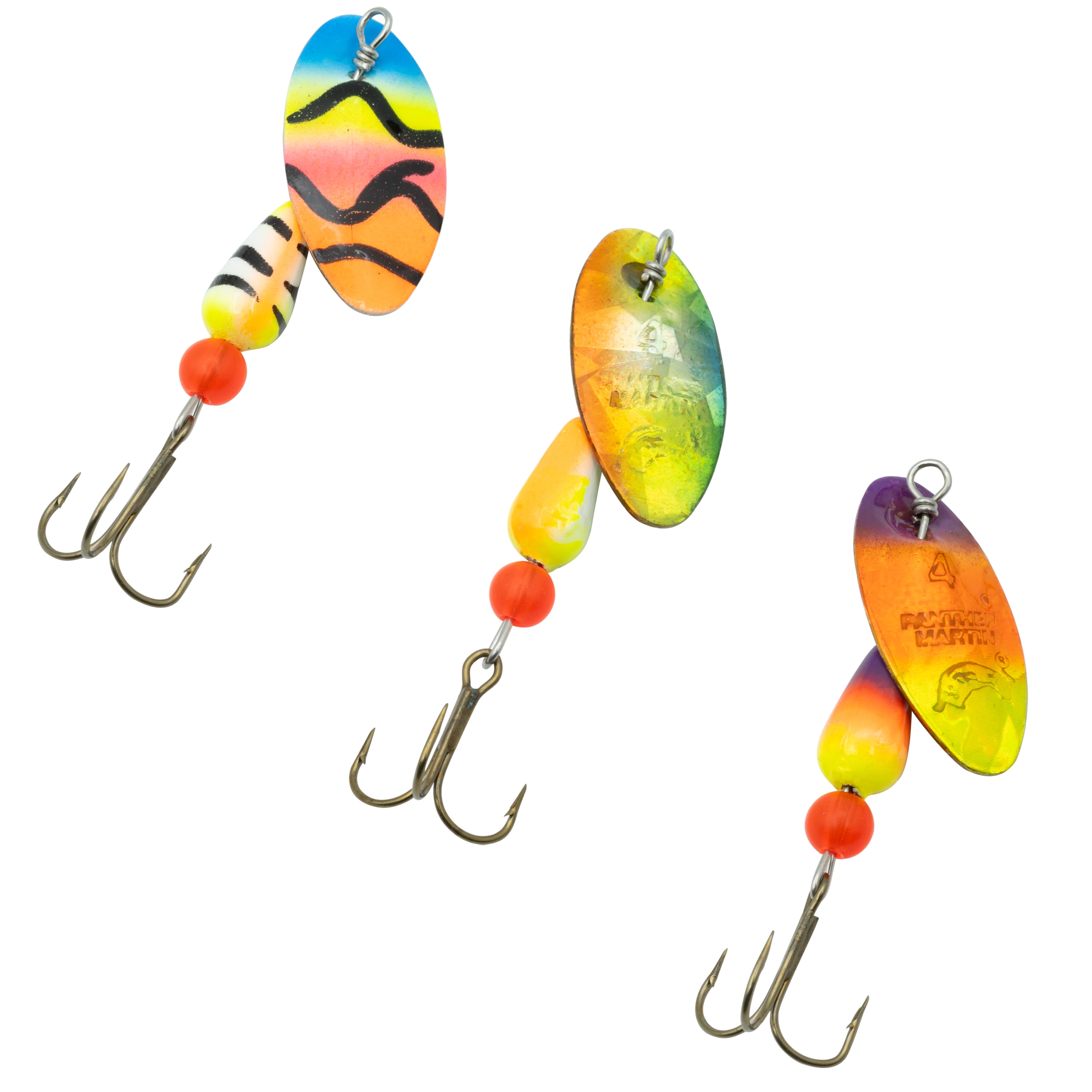 (2 pack) Panther Martin UV3 FishSeeUV Ultra Violet Spinners Fishing Lure Kit - Assorted - Pack of 3