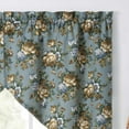 thumbnail image 2 of Ellis Bella Rose Stylish Medium Scale Printed Floral Pattern 1.5" Rod Pocket Tailored Swag for Windows 56"x36" Wedge, 2 of 2