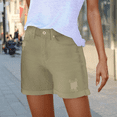 thumbnail image 2 of Womens Summer High Waisted Denim Shorts Basic Stretchy Jean Shorts Sexy Distressed Ripped Casual Flat Front Solid Shorts with Pockets, 2 of 5