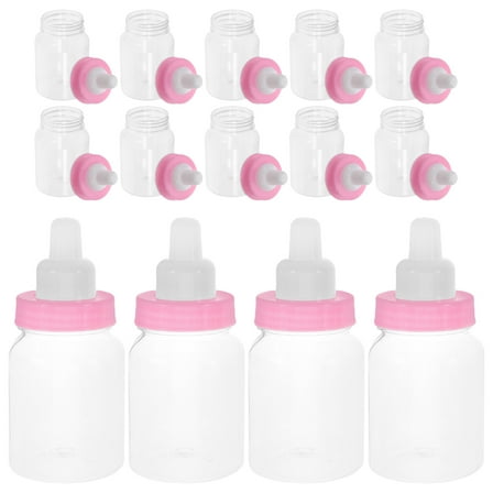 WRISTBIQUE Party Favor Mini Bottle Pink 24Pack Plastic