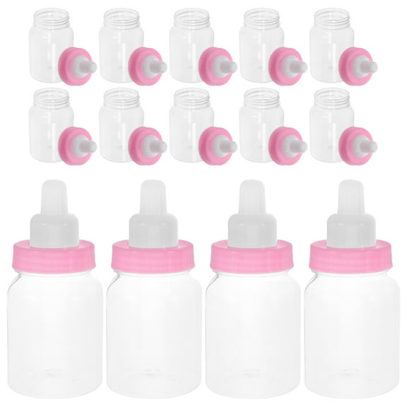 WRISTBIQUE Party Favor Mini Bottle Pink 24Pack Plastic