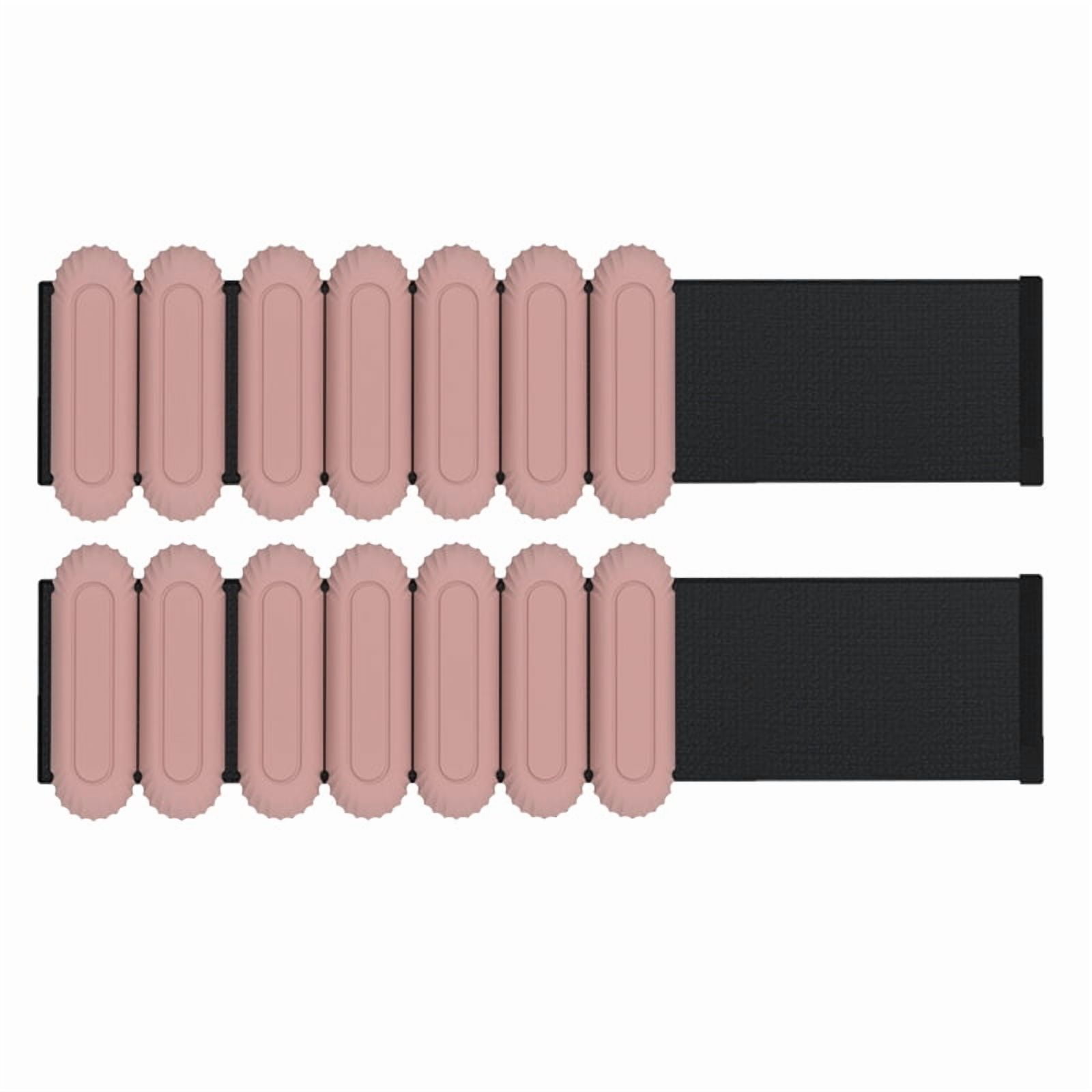 1 Pair 1LB Total Pink Adjustable Wrist & Ankle Weights, Wearable Silicone Strap Weighted Bracelets for Home Gym, Strength Training, Walking, Yoga, Fitness