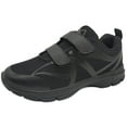 thumbnail image 4 of Womens Mesh Ultra-Lightweight Hook-and-Loop PACER Sneaker Walking Shoes (Wide Black, Size 8), 4 of 5