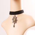 thumbnail image 2 of Collar Choker Gothic Necklace Web Pendant Halloween Costume Jewelry, 2 of 6