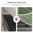 thumbnail image 2 of Eurhowing Outdoor Cotton Hammock with Tassels, 440lb Double 2 Person Portable Hammock, Heavy Duty Boho Hammock for Camping Patio Backyard Travel, Black, 2 of 8
