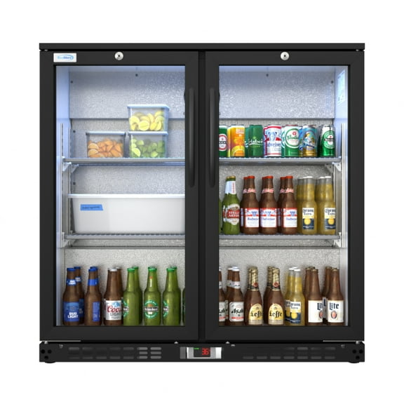 KoolMore 35 in. Two-Door Back Bar Refrigerator – 7.4 Cu ft.