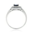 thumbnail image 5 of Gem Stone King 925 Sterling Silver Blue Sapphire Engagement Ring for Women | 1.62 Cttw | Oval Cut 7X5MM | Gemstone Birthstone | Available in Size 5, 6, 7, 8, 9, 5 of 7