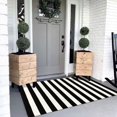 thumbnail image 2 of Seavish Black and White Striped Rug, 4‘x6‘ Indoor Outdoor Patio Rugs, Handmade Woven Farmhouse Front Porch Rugs, Machine Washable Modern Cotton Area Rugs for Living Room Entryway Dorm Apartment, 2 of 8