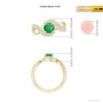 thumbnail image 5 of ANGARA Natural Solitaire Round Emerald Infinity Promise Ring in 14K Yellow Gold for Women (Size-6mm) | May Birthstone, Birthday, Anniversary, Jewelry Gift for Women | Natural Emerald Ring, 5 of 10